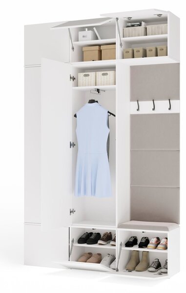 TP Living Předsíňová stěna Haga 2Sz1W 150 cm bílá