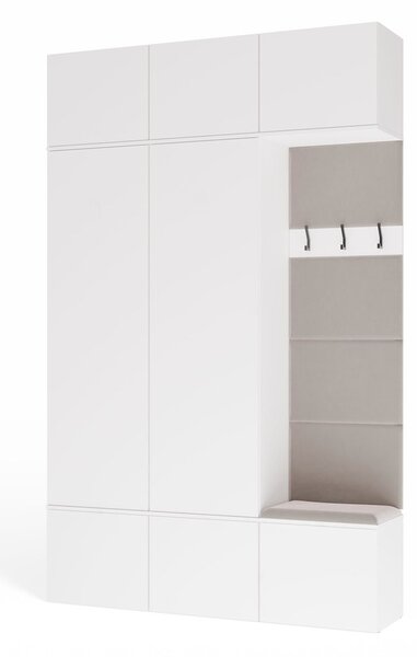 TP Living Předsíňová stěna Haga 2Sz1W 150 cm bílá