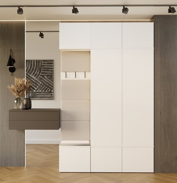 TP Living Předsíňová stěna Haga 2Sz1W 150 cm bílá