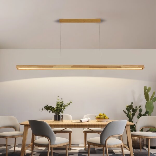 Brilagi - LED Lustr na lanku UMEA WOOD LED/40W/230V 150 cm dřevo