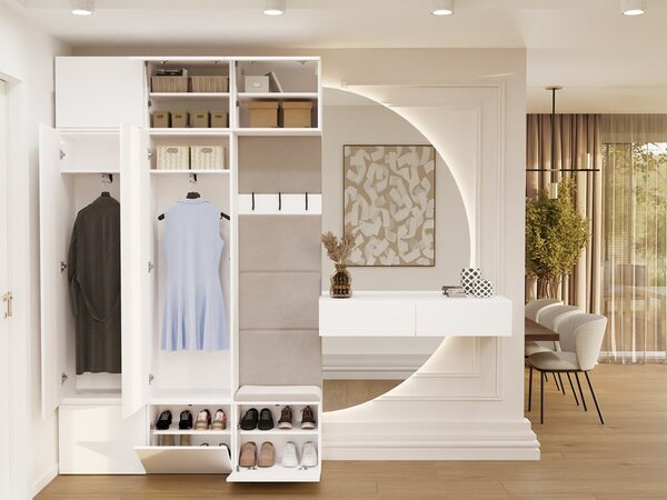 TP Living Předsíňová stěna Haga 2Sz1W 150 cm bílá