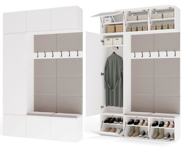 TP Living Předsíňová stěna Haga 1Sz2W 150 cm bílá
