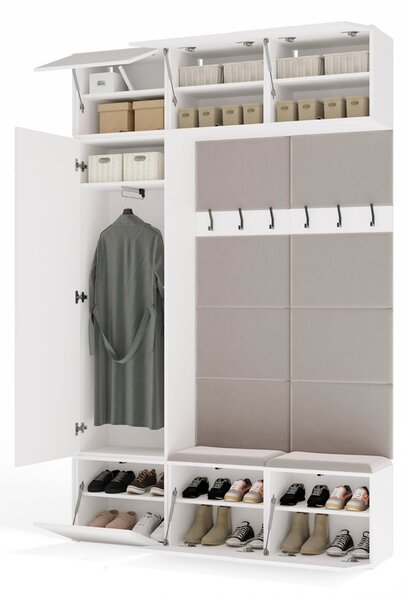 TP Living Předsíňová stěna Haga 1Sz2W 150 cm bílá