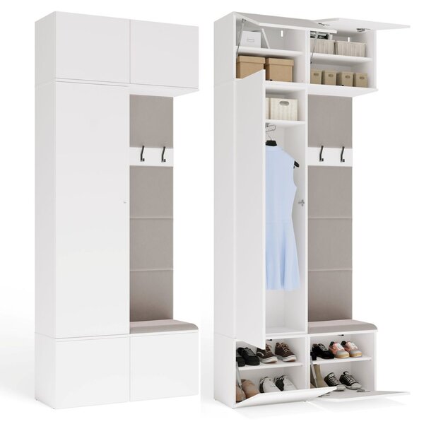 TP Living Předsíňová stěna Haga 1Sz1W 100 cm bílá
