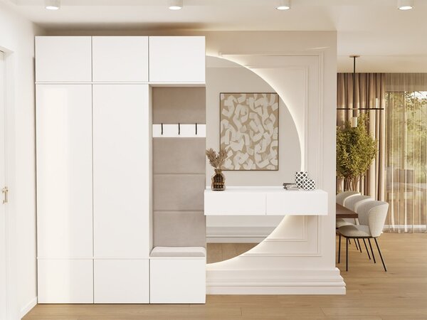 TP Living Předsíňová stěna Haga 2Sz1W 150 cm bílá