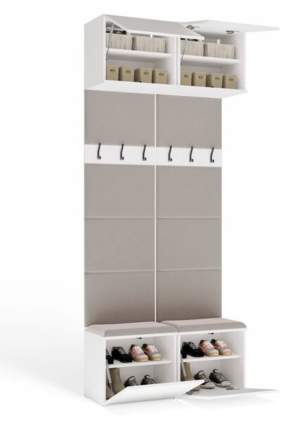 TP Living Předsíňová stěna HAGA 2W 100 cm bílá
