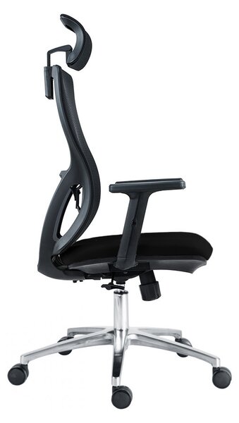 Kancelářská ergonomická židle Neoseat TASCO — látka, síť, černá, nosnost 150 kg