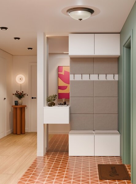 TP Living Předsíňová stěna HAGA 2W 100 cm bílá