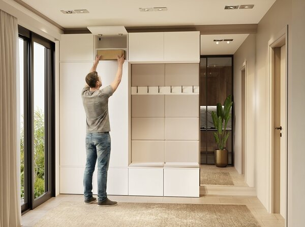 TP Living Předsíňová stěna Haga 2Sz2W 200 cm bílá