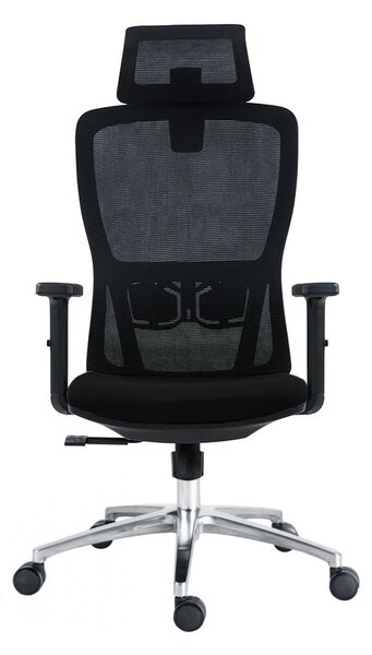 Kancelářská ergonomická židle Neoseat TASCO — látka, síť, černá, nosnost 150 kg