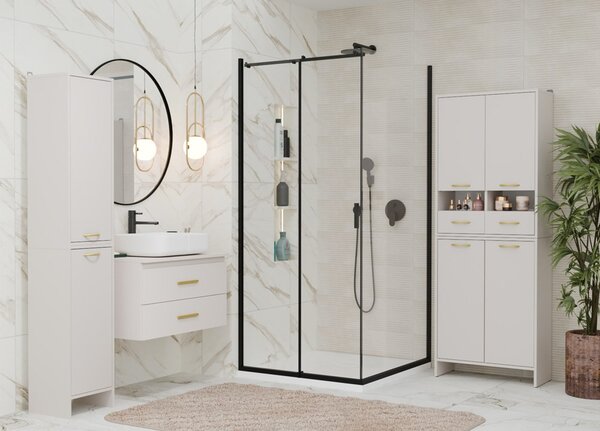 TP Living Horní závěsná koupelnová skříňka Nina W2D2P2S 66 cm kašmírová