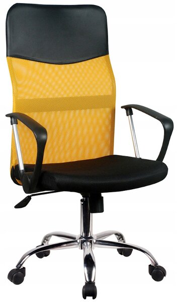 Kancelářská židle KORAD OCF-7, 58x105-115x60, oranžová/černá