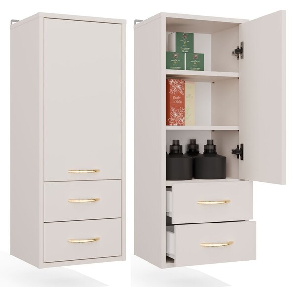 TP Living Závěsná koupelnová skříňka Nina W1D2S 35 cm kašmírová