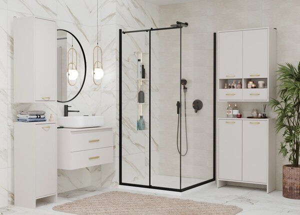 TP Living Horní závěsná koupelnová skříňka Nina W2D2P2S 66 cm kašmírová