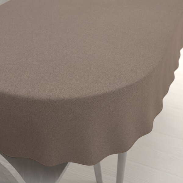 Biante Dekorační oválný ubrus BKR-502 Světle hnědý režný 60x100 cm