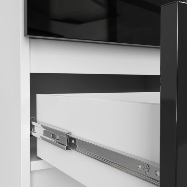 Ak furniture Komoda Liv 60 cm černá lesklá
