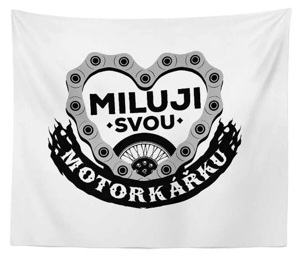 Sablio Deka Miluji svou motorkářku: 150x120 cm