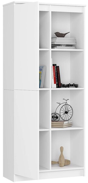 Ak furniture Regál Rexa 80 cm 1 skříňka a 4 police bílý