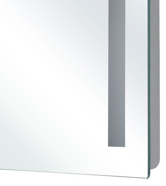 LED koupelnové zrcadlo LIRAC 70 cm 60 cm Stříbrná