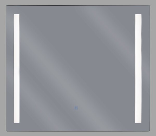 LED koupelnové zrcadlo LIRAC 70 cm 60 cm Stříbrná
