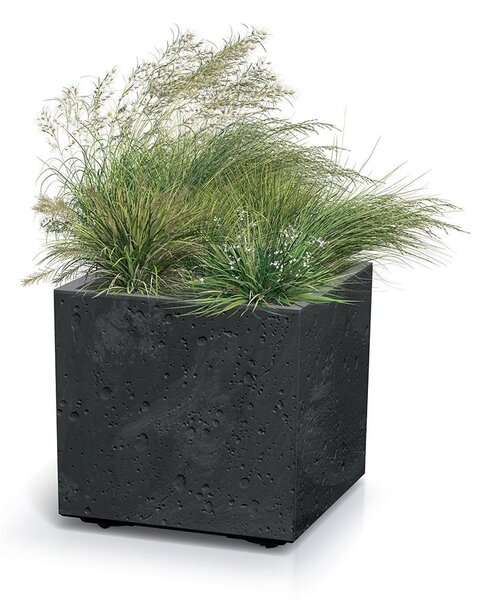 Květináč SIERRA SQUARE Beton effect 29 x 29 cm antracit