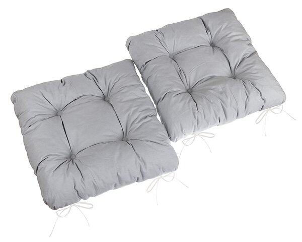 BELLATEX Sedák Adéla prošívaný - SET 2ks Šedá 40x40 cm