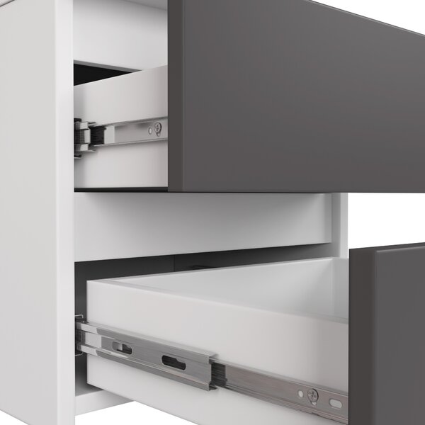 Ak furniture Komoda CL3 40 cm bílá/grafitově šedá