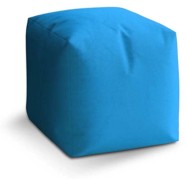 Sablio Taburet Cube Azurová - 40x40x40 cm