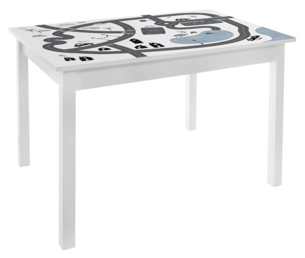 Dětský stolek ROLET, 77x55x48, bílá/černá