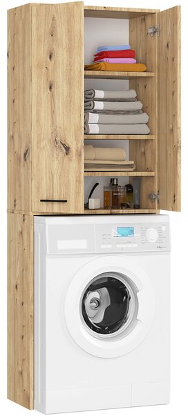 Ak furniture Koupelnová skříňka nad pračku FIN 2D dub artisan