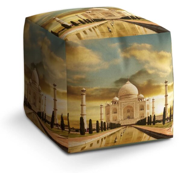 Sablio Taburet Cube Taj Mahal - 40x40x40 cm