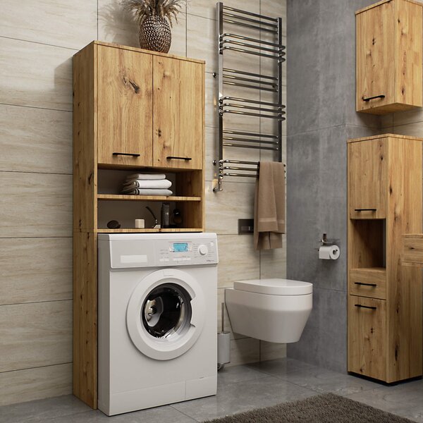Ak furniture Koupelnová skříňka nad pračku FIN dub artisan