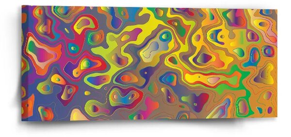 Sablio Obraz Barevné skvrny - 110x50 cm