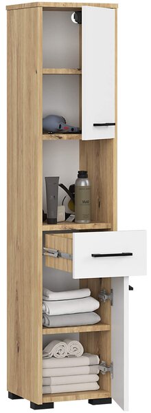 Ak furniture Koupelnová skříňka FIN II 30 cm dub artisan/blíá