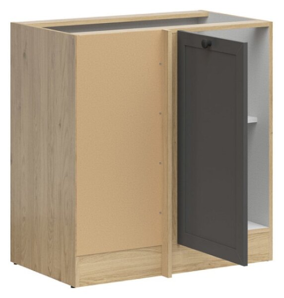 Kuchyňská skříňka Junona Ramka rohová 100 cm, levá, dub bernstein/kašmír