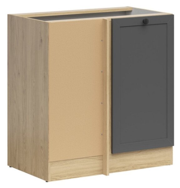 Kuchyňská skříňka Junona Ramka rohová 100 cm, levá, dub bernstein/kašmír