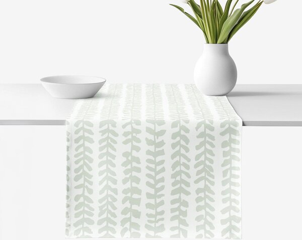 Goldea běhoun na stůl 100% bavlněné plátno - skandinávské lístky 20x120 cm