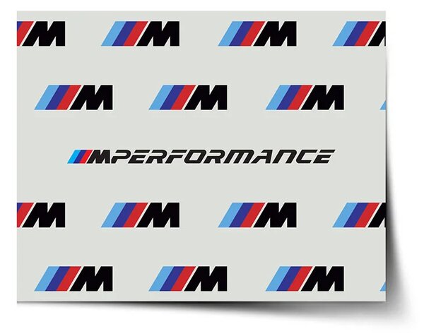 Sablio Plakát MPERFORMANCE bílý vzor - 60x40 cm