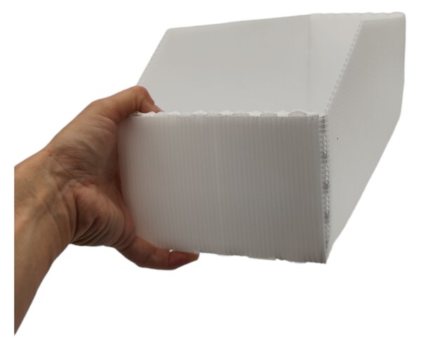 Usporadejto.cz Úložný box, plastový 15x50x16cm - do spíže i do skříně KARTONPLAST - BÍLÝ