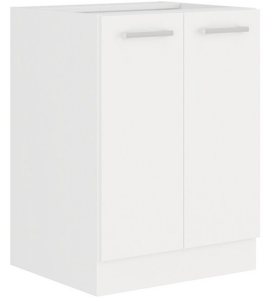 Kuchyňská skříňka dolní dvoudveřová s pracovní deskou ALBERTA 60D 2F, 60x85x60, bílá