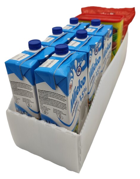 Usporadejto.cz Úložný box, plastový 15x50x16cm - do spíže i do skříně KARTONPLAST - BÍLÝ