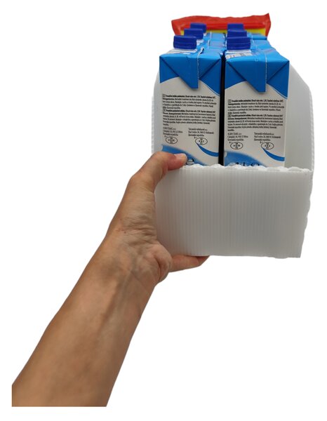 Usporadejto.cz Úložný box, plastový 15x50x16cm - do spíže i do skříně KARTONPLAST - BÍLÝ