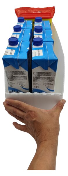 Usporadejto.cz Úložný box, plastový 15x50x16cm - do spíže i do skříně KARTONPLAST - BÍLÝ