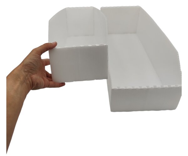 Usporadejto.cz Úložný box, plastový 15x50x16cm - do spíže i do skříně KARTONPLAST - ČERNÝ