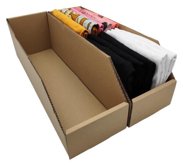 KARTON PAK Úložné boxy na oblečení, organizéry do skříně EKO KARTON 15x47cm