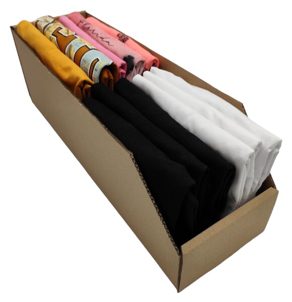 KARTON PAK Úložné boxy na oblečení, organizéry do skříně EKO KARTON 15x47cm