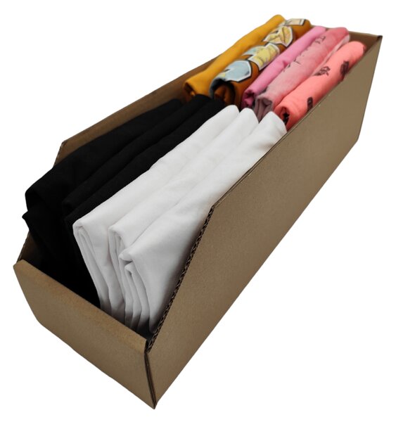 KARTON PAK Úložné boxy na oblečení, organizéry do skříně EKO KARTON 15x47cm