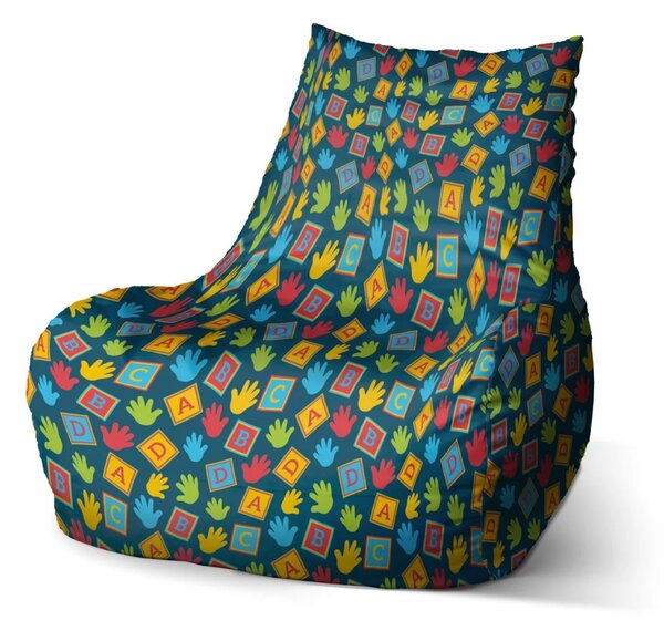 Sablio Sedací vak Bean ABC - 60 x 70 x 70 cm