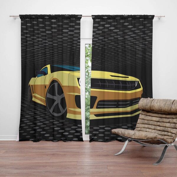 Sablio Závěs Chevrolet Camaro Puntíky: 2ks 140x250cm