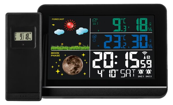 Livarno Home Bezdrátová meteostanice (černá) (100393563001)